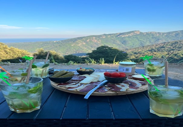 Repas domaine Colonna Santini en Corse